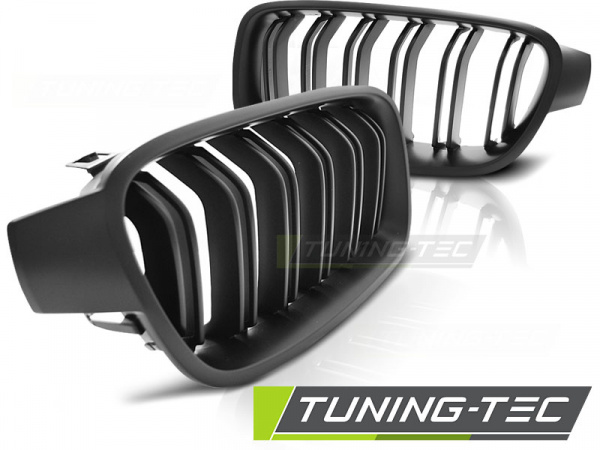 Upgrade Sportgrill Nieren für BMW 3er F30/F31 Limousine/Touring 11-18 matt schwarz in Doppelsteg Design